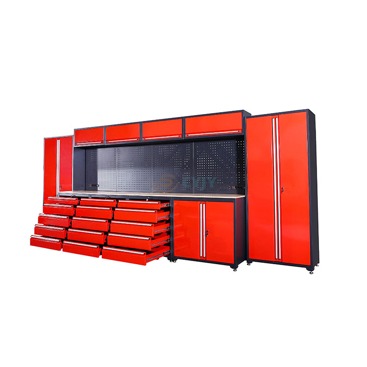 Crafting Durability: The Construction and Materials of a Wood Countertop Garage Cabinet Combination